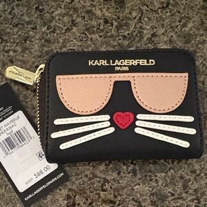 **SOLD**NWT KARL LAGERFELD Accordion Black Maybelle Accordion Cardholder Wallet